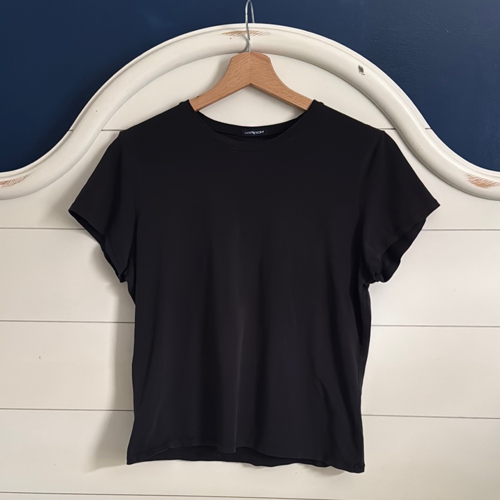 GAP Black Fitted Short Sleeve T-Shirt